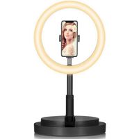 aro de luz con tripode plegable anillo de luz led 114 para movil con 3 efectos de iluminacion y 10 brillo ajustable se pueden usar para disparos tiktoktwich live etc