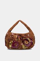 bolsa con bordado de flores