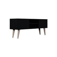 mueble tv 120 cm paneles negro