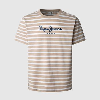 Pepe Jeans Camiseta Striped Eggo Beige PM509407-833