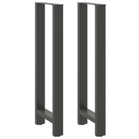 patas para mesa de bar antracita 2 unidades 40 x 110-111 cm acero vidaxl