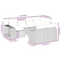 conjunto de ocio para el jardin con cojines combinacion de 11 piezas