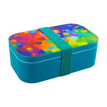 Fiambrera  multicolor silicona  19 x 6 x 11 cm