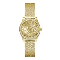 guess reloj mujer caja de acero reciclado pulsera acero reciclado de color dorado resistente al agua 3 atm gw0748l2