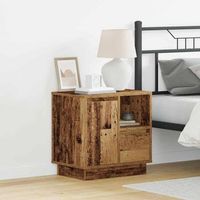 mesitas de noche 2 uds - dormitorio - madera de ingenieria - madera vieja 50x345x50cm