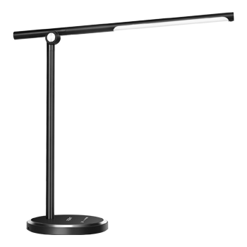 Aigostar - Lámpara de Escritorio LED, 8W Flexo LED con Puerto de Carga USB, Regulable Lampara LED Control Táctil, 10 Niveles Brillo 5 Modos de luz Blanca a Cálida (3000K-6000K) para Lectura, Negro