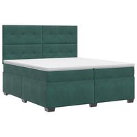 cama tapizada 200x200x1405 cm terciopelo - verde