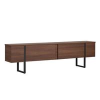 soporte de tv de madera onera - 180 x 30 x 50 cm - nogal  negro