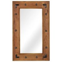 espejo decorativo  espejo de madera maciza de acacia 50x80 cm cfw428888