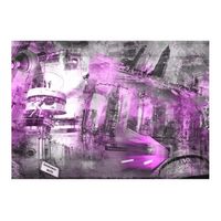 papel pintado 3d - berlin - colage violeta 350x245 cm