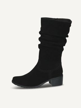 CAPRICE Bootie, black, made of Leather with Block heel, Size 42
