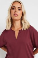 yours blusa burdeos con moldura dorada mujer curvy y tallas grandes yours