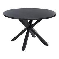 mesa de jardin de metal negro 120 cm aluminio moderno comedor exterior maletto
