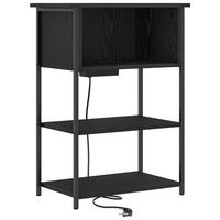 mesita de noche - mesilla de noche roble negro 55 x 31 x 76 cm mc6798