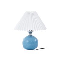 lampara de mesa de ceramica azul