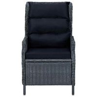 sillon reclinable de jardin  silla de jardin  silla de exterior cojines ratan sintetico gris oscuro