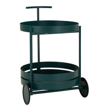 Carrito De Metal Color Verde Azulado 40x49,5x61 Cm