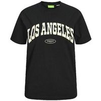 jack  jones camiseta t-shirt coupe reguliere col rond noir para hombre