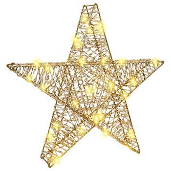 Estrella 3d 50 Led Cálido 55 X 52.5 X 9 Cm Pet Vidaxl