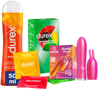 durex vibe  tease conejito vibrador 2 en 1  lubricante efecto calor 50 ml  pleasurefruits saboreame 12 preservativos