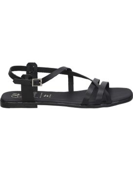 Sandalias Planas Para Mujer Lrk 5552 Negro 37