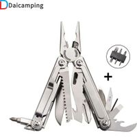 daicamping dl7 titanio g10 mango inoxidable camping multiherramientas abrazadera multiherramientas plegable edc alicates de herramientas de mano multifuncionales