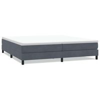 cama matrimonial  cama para adultos  cama box spring sin colchon gris oscuro terciopelo 200x210 cm