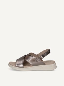 CAPRICE Sandal, metallic, made of Leather without heel, Size 40