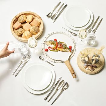 Juego de 12 piezas para pescado  acero