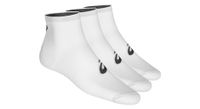 paquete de 3 pares de calcetines de media pantorrilla asics blancos