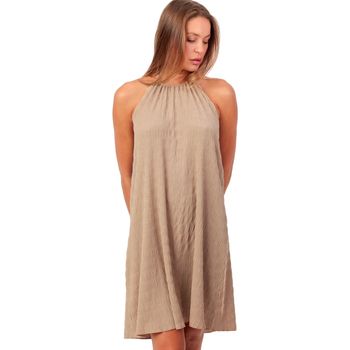 Admas Vestido Vestido de playa con cuello halter Sand para mujer