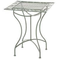 mesa de jardin asina metal verde antiguo 60x60x72 cm clp