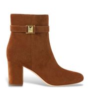 lauren ralph lauren para mujer 802967827002 botines de piel kelie marron 38 5 a 8cm cremallera casual
