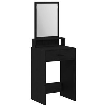 Mesa Tocador | Mesa De Maquillaje Roble Negro 50 X 41 X 140 Cm Madera De Ingeniería