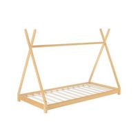 cama cabana infantil tipi noa - color madera - homekit