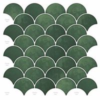 baldosa de escama de pescado 50 uds verde oscuro 30 x 30 cm vidaxl