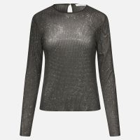 samsoe samsoe samagda sequinned mesh top - s