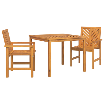 Juego De Comedor De Jardín De 3 Uds Madera Maciza De Acacia Cfw510287