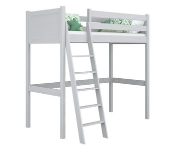 Cama alta de madera n04 gris