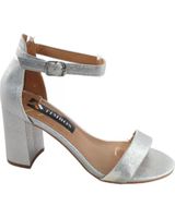de timbos zapatos 126507 color plata material brillo sandalia tacon fi plateado
