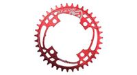 couronne elevn flow alu 4 vis dia 104mm 49 dents 3 32   red