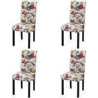 sillas de comedor 4 unidades tela multicolor vidaxl