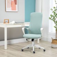 silla de oficina vinsetto poliester espuma acero 62x56x1195 cm verde