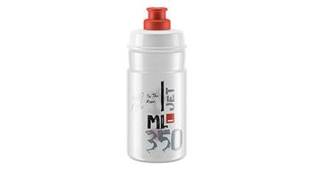 Botella elite jet 350 ml transparente rojo logotipo