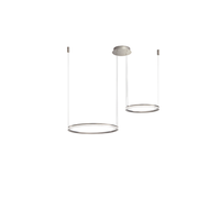 lampara colgante doble perenz edge led 99w gris titanio