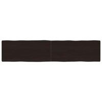 tablero mesa madera tratada borde vivo marron 180x40x2-6 cm vidaxl