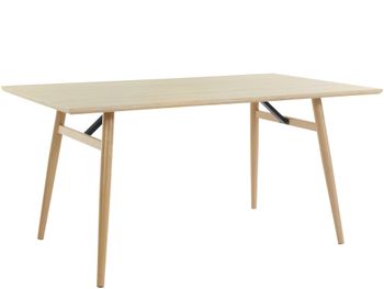 Mesa de comedor para 6 personas en efecto roble nature 160