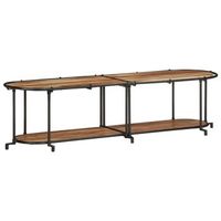 mueble de tv  mueble de salon  gabinete de tv madera maciza de acacia 160x42x40 cm