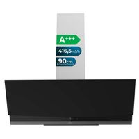 cecotec campana extractora 90cm decorativa bolero flux dt 904400 matt black a succion 4165mh 3 velocidades