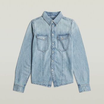 G-Star Raw Camisa D27925-D539 KICK SLIM-H466 SUN FADED PAFICIC BLUE para mujer